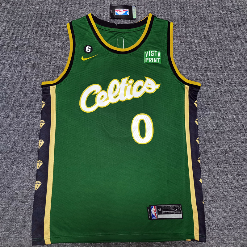 Men Boston Celtics #0 Tatum Green Nike 2025 NBA Jersey style 1